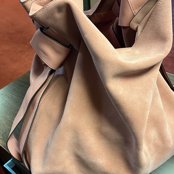 Vince Camuto Leather Tote with Knot Detail- Cyra in Vintage Rose - Picture 6 of 9